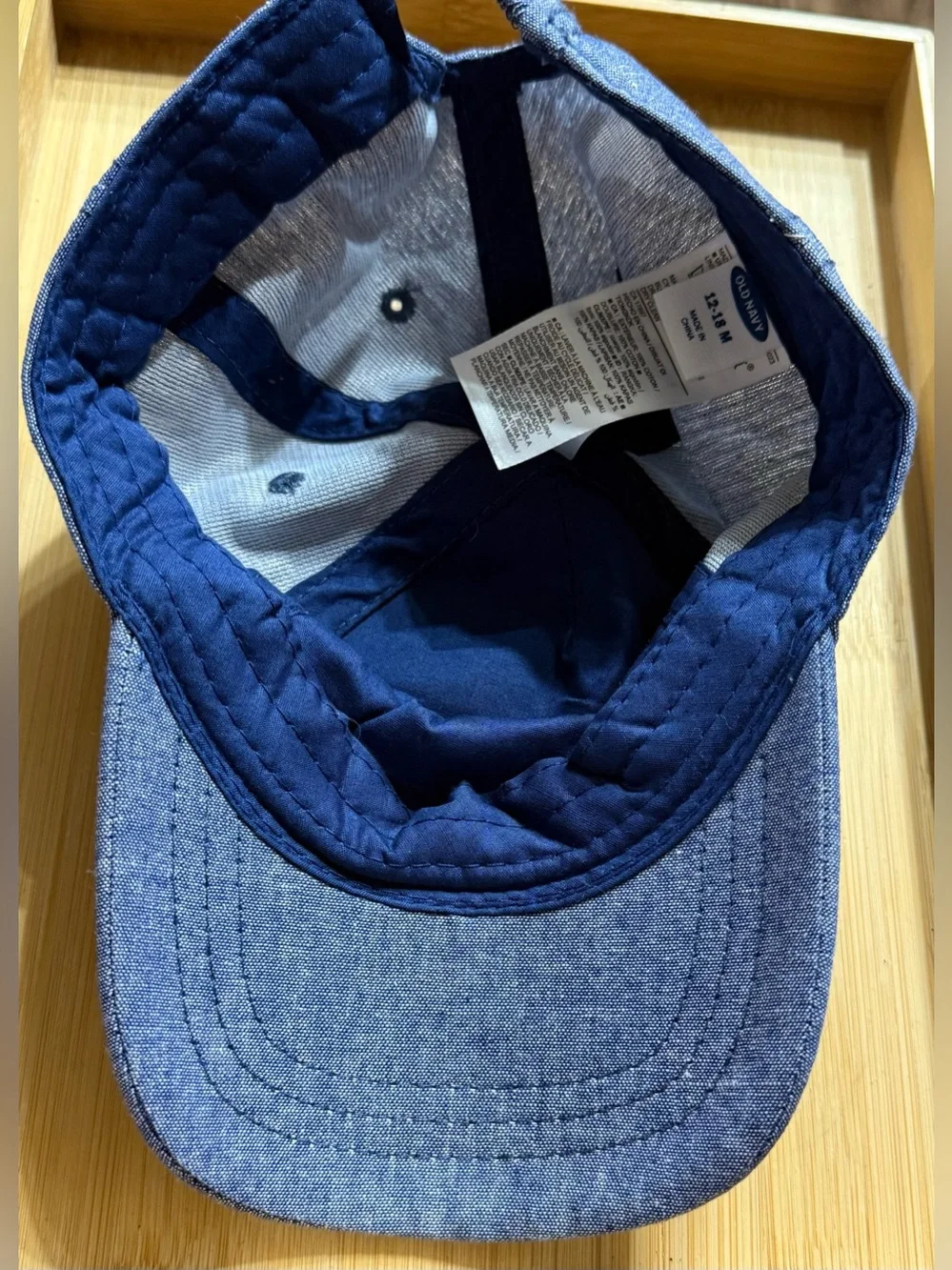 Old Navy Blue Denim-Style Baby Toddler Cap NWT 12-18 Months